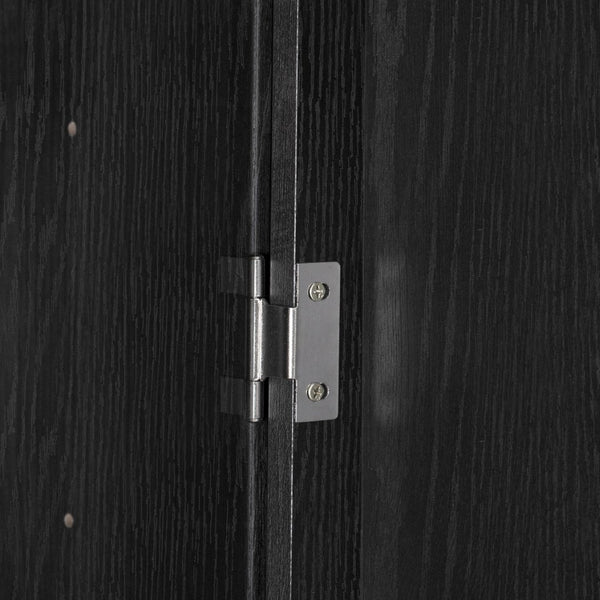 English Elm K&k Tall Farmhouse Pantry Cabinet with Pull Out Organizers and Six Door Shelves Black N707S256507B