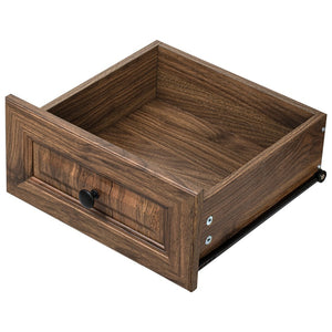English Elm K&k Tall Farmhouse Pantry Cabinet with Pull Out Organizers and Six Door Shelves Brown N707S256507Z