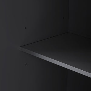 English Elm K&k Farmhouse Rolling Kitchen Island with Six Drawers Power Outlet and Drop Leaf Black N707S266184B