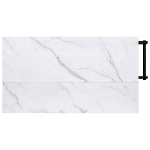 English Elm K&k Rolling Kitchen Island Faux Marble Top Tilt Trash Cabinet Pull Out Organizer Black N707S299008B