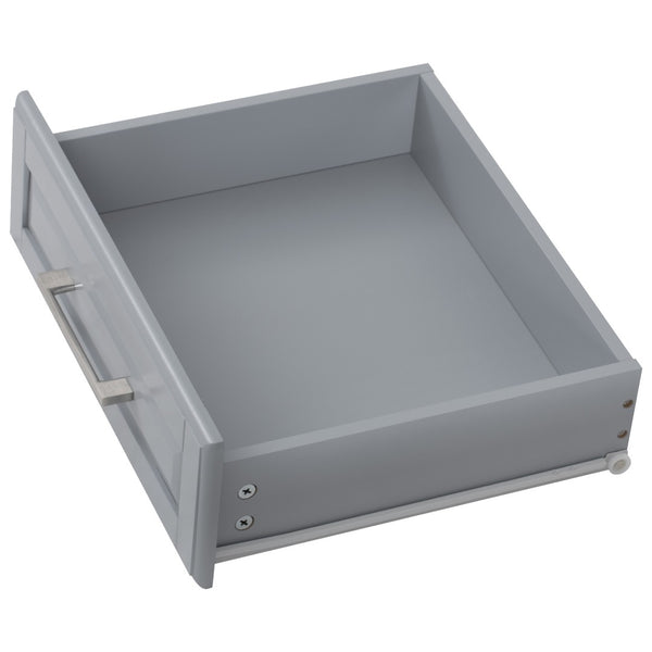 English Elm K&k Rolling Kitchen Island Faux Marble Top Tilt Trash Cabinet Pull Out Organizer Grey Blue N707S299008G