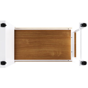 English Elm K&k Rolling Kitchen Island with Extendable Dining Table Power Outlets and Storage White N707S303401W