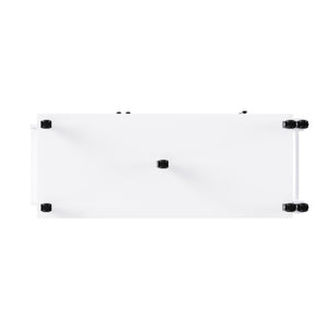 English Elm K&k Rolling Kitchen Island with Extendable Dining Table Power Outlets and Storage White N707S303401W