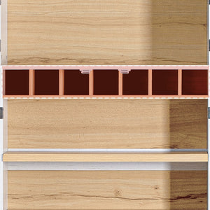 English Elm K&k Farmhouse Pantry Cabinet Retro Style with Wine Rack Hidden Drawer and Adjustable Shelves White N707S356567W