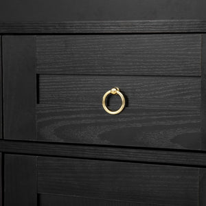 English Elm K&k Farmhouse Pantry Cabinet with LED Lighting Charging Station and Barn Doors Black N707S508593B