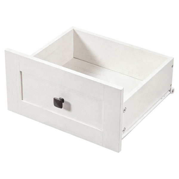English Elm K&k Farmhouse Buffet Sideboard with Fluted Doors Built-In Power Hub and Fridge Space White N707S508915W