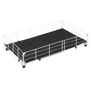English Elm Twin Metal Daybed with Adjustable Folding Trundle for Guest Rooms and Studio Apartments White With 2 Drawers N708P395931K