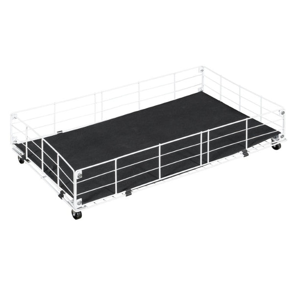 English Elm Twin Metal Daybed with Adjustable Folding Trundle for Guest Rooms and Studio Apartments White With 2 Drawers N708P395931K