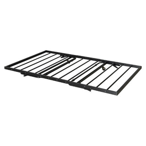 English Elm Twin Metal Daybed with Adjustable Folding Trundle for Guest Rooms and Studio Apartments Black With Trundle N708P415474B