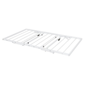 English Elm Twin Metal Daybed with Adjustable Folding Trundle for Guest Rooms and Studio Apartments White With Trundle N708P415474K