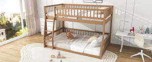 English Elm Full Size Gaming Loft Bed with LED Lights Pegboard Desk and Open Storage Shelving Walnut N7090000450D