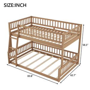 English Elm Full Size Gaming Loft Bed with LED Lights Pegboard Desk and Open Storage Shelving Walnut N7090000450D