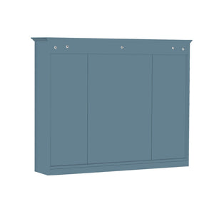English Elm 35'' Indigo Blue Wall Mounted Bathroom Mirror Cabinet with Open Shelves and Vintage Hardware N710P236930M