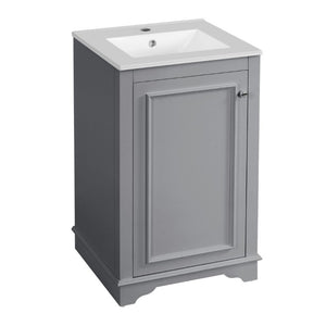 English Elm 20-Inch Gray Shaker Bathroom Vanity with Ceramic Sink Soft Close Pine Cabinet N710P317678E
