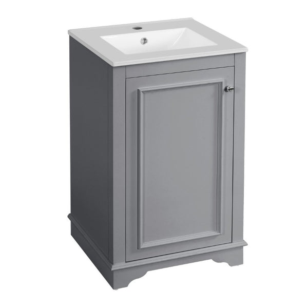 English Elm 20-Inch Gray Shaker Bathroom Vanity with Ceramic Sink Soft Close Pine Cabinet N710P317678E