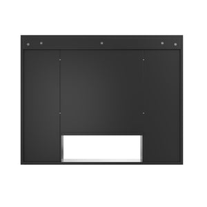 English Elm Modern Wall Mounted Bathroom Cabinet with Five Adjustable Open Shelves and Sculpted Hardware Black N710P358592B