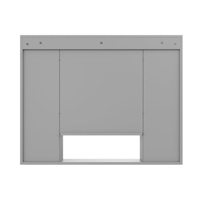 English Elm Modern Wall Mounted Bathroom Cabinet with Five Adjustable Open Shelves and Sculpted Hardware Gray N710P358592E