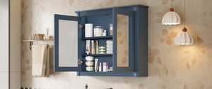 English Elm 36'' Wall Mounted Bathroom Medicine Cabinet with Dual Mirrors and Adjustable Storage Shelves N710P371186C