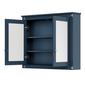 English Elm 36'' Wall Mounted Bathroom Medicine Cabinet with Dual Mirrors and Adjustable Storage Shelves N710P371186C