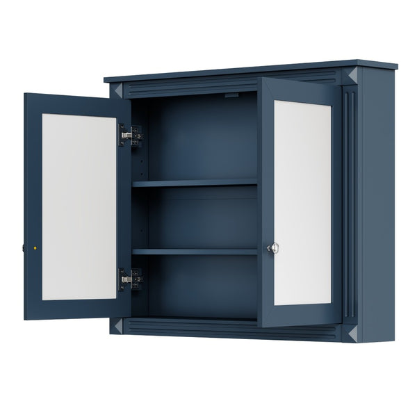 English Elm 36'' Wall Mounted Bathroom Medicine Cabinet with Dual Mirrors and Adjustable Storage Shelves N710P371186C