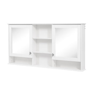 English Elm 55-inch Wall Mount Mirror Cabinet with Soft Close Hinges for Bathroom Vanity Storage N710P401339K