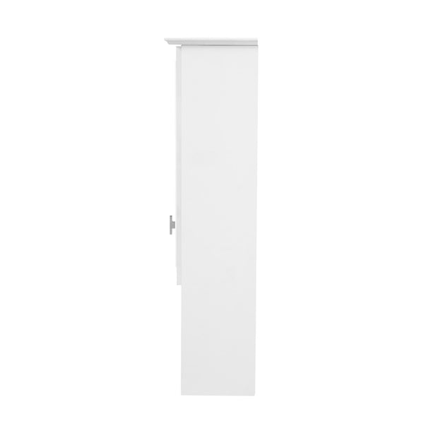 English Elm 35 Inch Wall Mount Mirror Cabinet with Soft Close Hinges and Five Adjustable Shelves N710P439554K