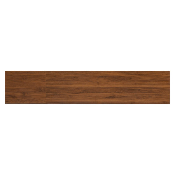 English Elm 78Inch Walnut Entertainment Center with Fluted Glass Doors Solid Wood Legs and Drawers N710P446252P