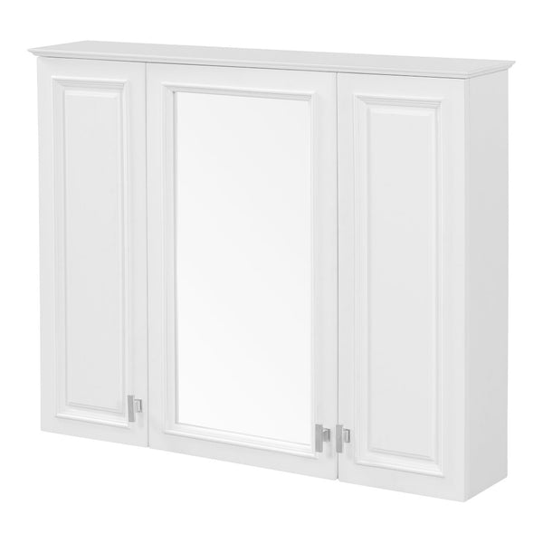 English Elm 35 Inch Wall Mounted Medicine Cabinet with Mirror Door and Five Adjustable Shelves N710P448319K