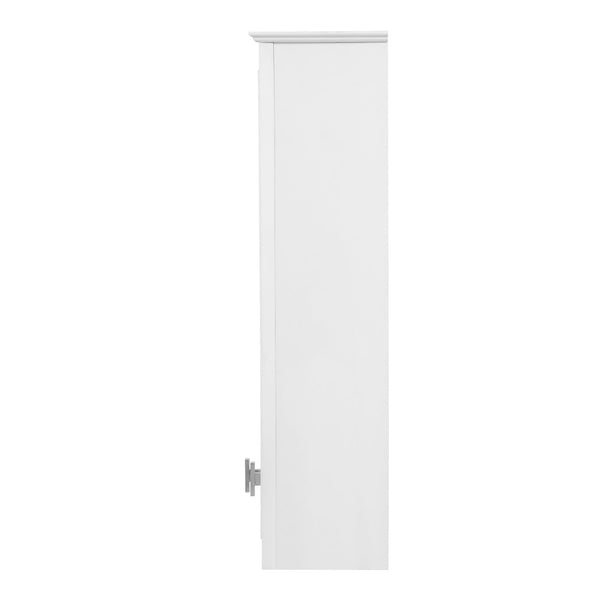 English Elm 35 Inch Wall Mounted Medicine Cabinet with Mirror Door and Five Adjustable Shelves N710P448319K