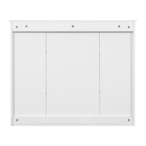 English Elm 35 Inch Wall Mounted Medicine Cabinet with Mirror Door and Five Adjustable Shelves N710P448319K
