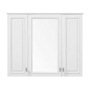 English Elm 35 Inch Wall Mounted Medicine Cabinet with Mirror Door and Five Adjustable Shelves N710P448319K