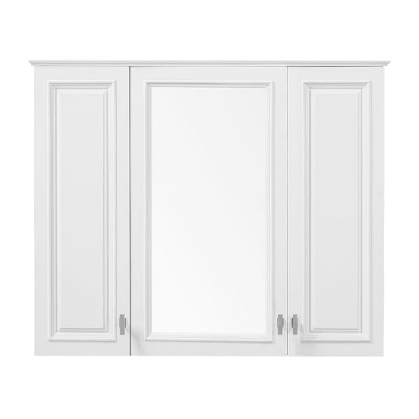 English Elm 35 Inch Wall Mounted Medicine Cabinet with Mirror Door and Five Adjustable Shelves N710P448319K