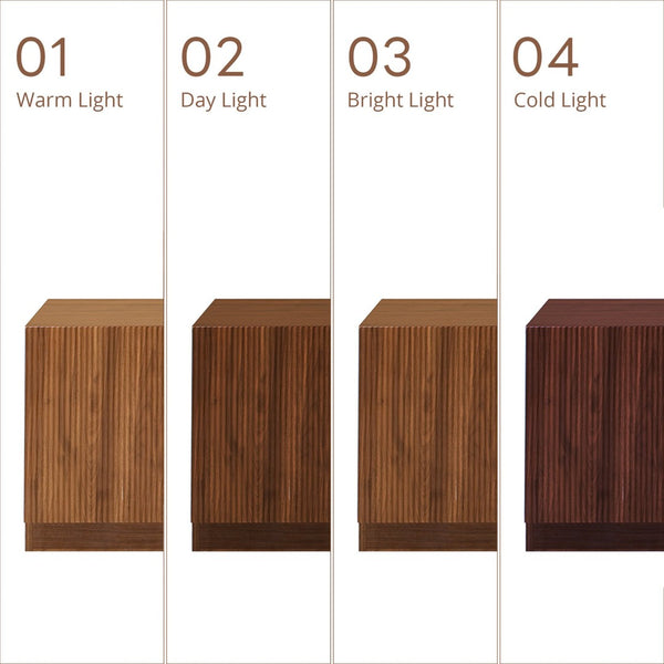 English Elm 74" Walnut Media Console with Fluted Glass Doors Led Lighting for Tvs up to 85 Inches N710P454863P