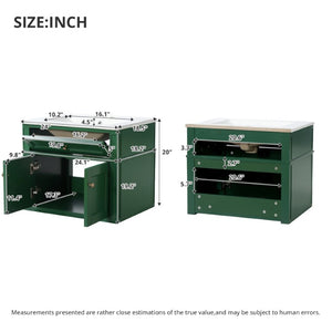 English Elm 24 Inch Wall Mounted Bathroom Vanity Sage Green Cabinet with Ceramic Sink Soft Close N710P460692F