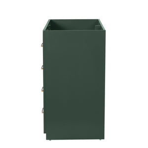 English Elm 30'' Solid Poplar Freestanding Bathroom Vanity with Three Drawers and Soft Close Cabinet Green Style A N710P460709F