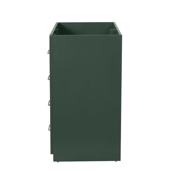 English Elm 30'' Solid Poplar Freestanding Bathroom Vanity with Three Drawers and Soft Close Cabinet Green Style A N710P460709F