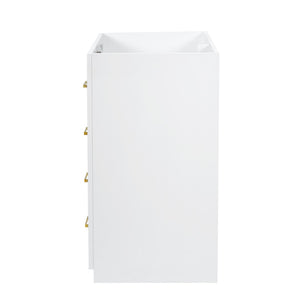 English Elm 30'' Solid Poplar Freestanding Bathroom Vanity with Three Drawers and Soft Close Cabinet White Style A N710P460709K