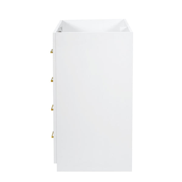 English Elm 30'' Solid Poplar Freestanding Bathroom Vanity with Three Drawers and Soft Close Cabinet White Style A N710P460709K