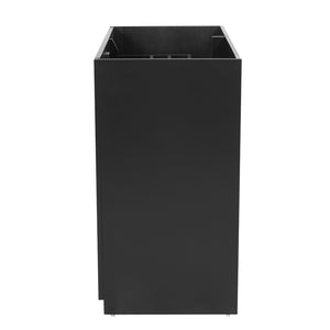 English Elm 36 Inch Freestanding Bathroom Vanity Solid Poplar Cabinet with Diamond Groove Soft Close Doors Black N710P460730B