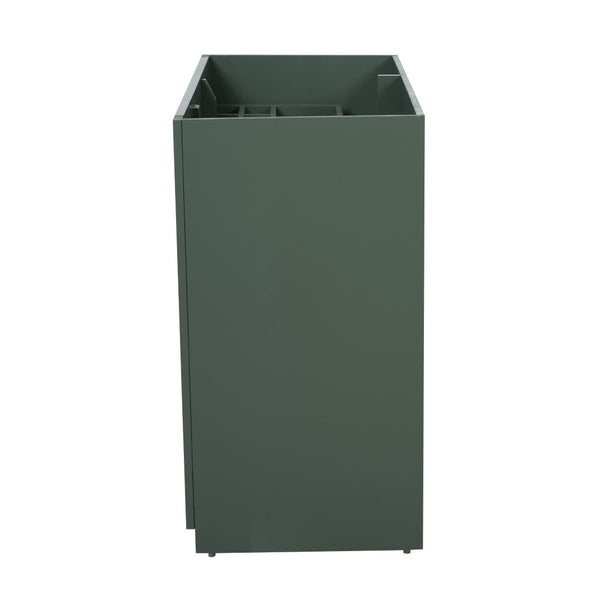English Elm 36 Inch Freestanding Bathroom Vanity Solid Poplar Cabinet with Diamond Groove Soft Close Doors Green N710P460730F