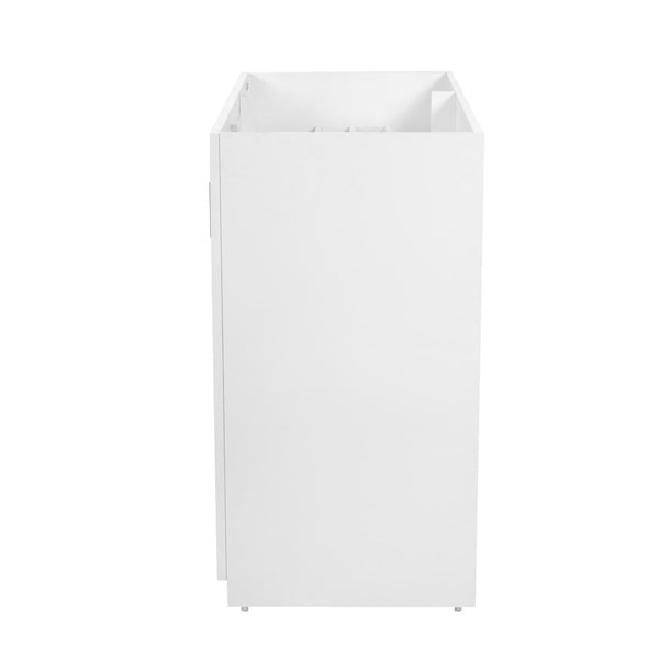 English Elm 36 Inch Freestanding Bathroom Vanity Solid Poplar Cabinet with Diamond Groove Soft Close Doors White N710P460730K