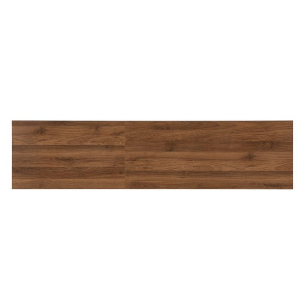 English Elm 70-Inch Walnut Finish Entertainment Center with RGB Lighting and Slatted Cabinet Doors N710P468995P