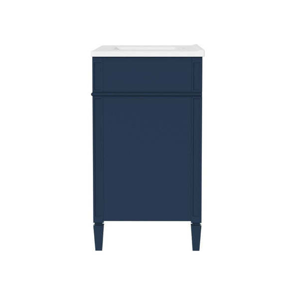 English Elm 36 Inch Modern Bathroom Vanity Ceramic Sink MDF Cabinet Soft Close Storage Drawers Blue N710P495511C