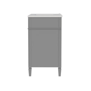 English Elm 36 Inch Modern Bathroom Vanity Ceramic Sink MDF Cabinet Soft Close Storage Drawers Grey N710P495511E