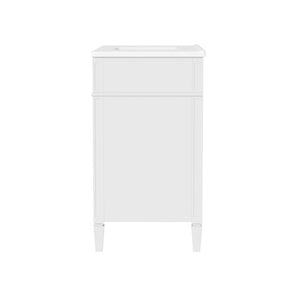 English Elm 36 Inch Modern Bathroom Vanity Ceramic Sink MDF Cabinet Soft Close Storage Drawers White N710P495511K