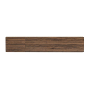 English Elm 78-Inch Walnut Entertainment Console with Solid Wood Legs Soft-Close Storage N710P496288P