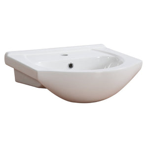 English Elm 20-Inch French Style Bathroom Vanity Solid Wood Cabinet with Bulged Ceramic Basin Green N710P499667F