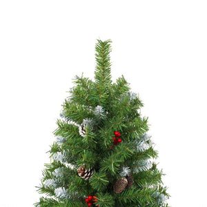 English Elm Pre-Lit Artificial Christmas 3 Piece Set with Warm White LED Entrance Trees and Garland N710P507110F