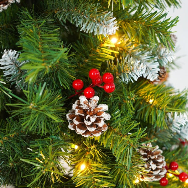 English Elm Pre-Lit Artificial Christmas 3 Piece Set with Warm White LED Entrance Trees and Garland N710P507110F