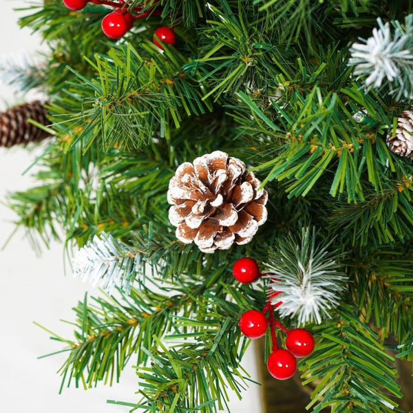 English Elm Pre-Lit Artificial Christmas 3 Piece Set with Warm White LED Entrance Trees and Garland N710P507110F